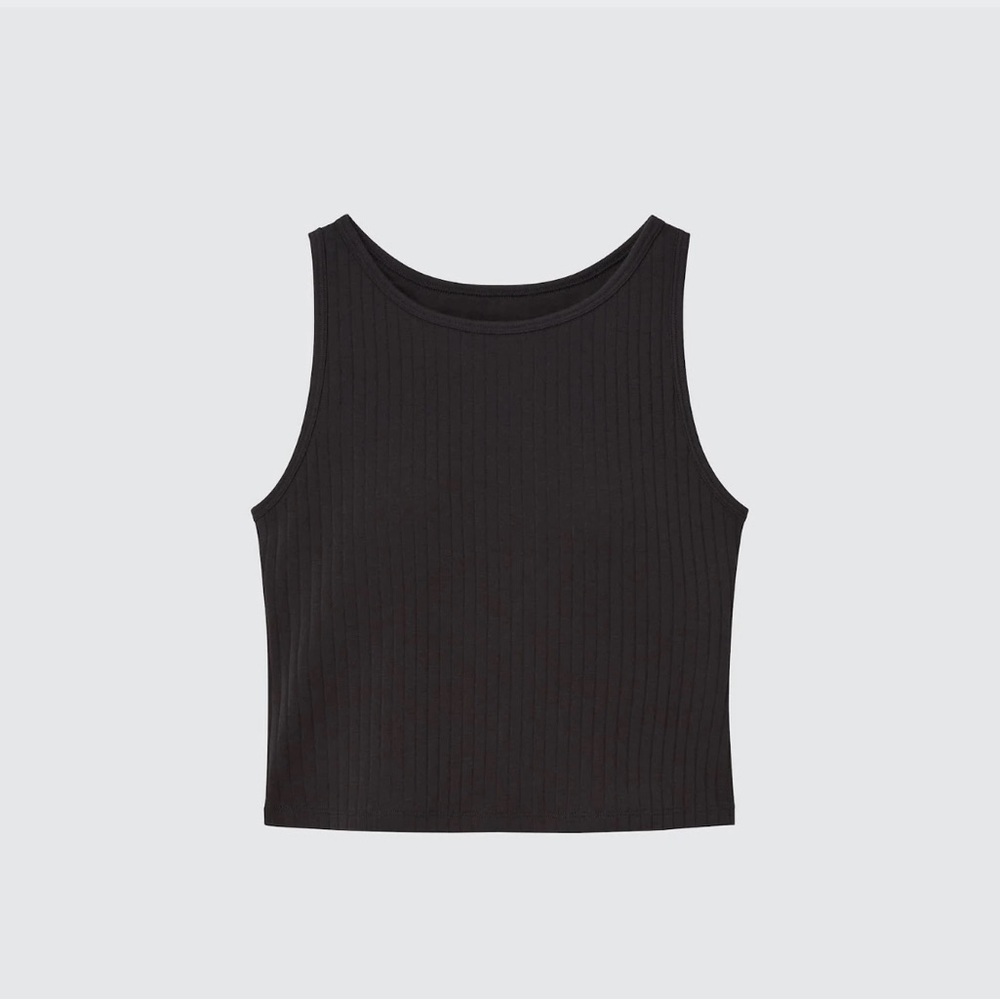 Uniqulo Ribbed Cropped Sleeveless Bra Top